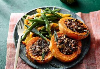 Mushroom-Stuffed Squash Rings