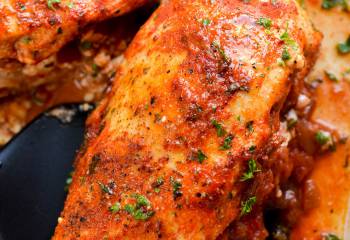 Spicy Chicken Stuffed With Feta Cheese And Salsa