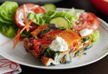 Slimming Worlds Red Pepper, Spinach And Sweet Potato Tortilla Recipe