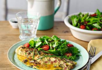 Ham And Mushroom Omelette