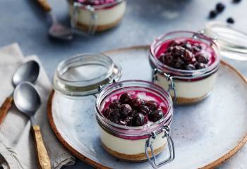 Blueberry And Lemon Cheesecake Jars