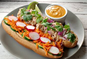 Slow Cooker Chicken Banh Mi Vietnamese Subs- Ww Friendly