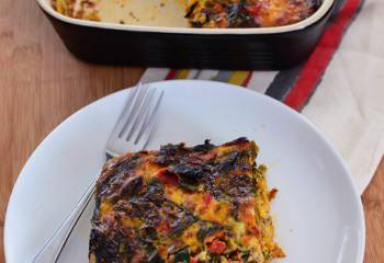 Breakfast Layered Crustless Quiche