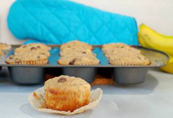 Healthy Banana, Chocolate Chip And Pineapple Muffins