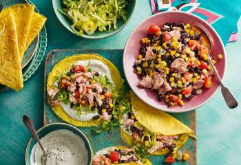 Salmon And Black Bean Taco-Style Wraps