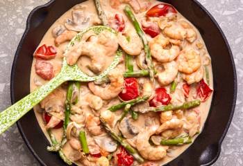 Creamy Garlic Prawns