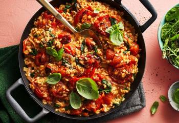 Creamy Roasted Tomato And Basil Risotto