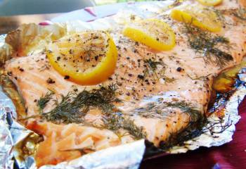 Syn Free Lemon & Dill Baked Salmon