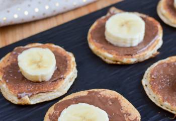 Mini Chocolate Banana Pancakes