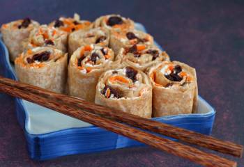 Raisin Sushi (Cinnamon Raisin Tortilla Pinwheels)