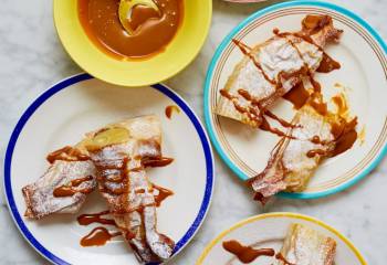 Banana And Caramel Filo Rolls