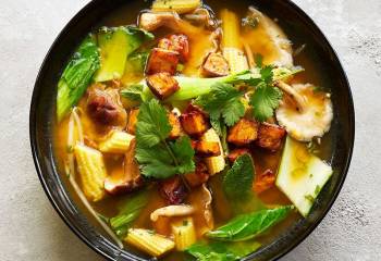 Miso Soup With Smoked Tofu