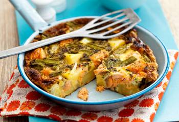 Slimming Worlds Salmon, Asparagus And Potato Frittata Recipe