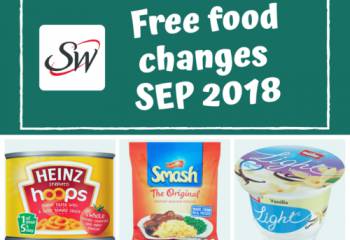 Slimming World Free Food Syn Changes - September 18