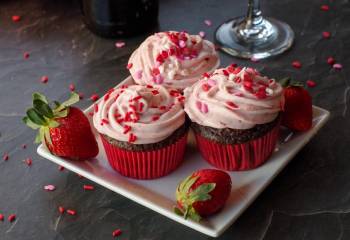 Chocolate Red Wine Cupcakes (From Box Mix)