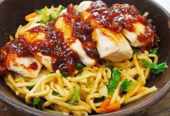Grilled Chicken With Sticky Asian Chilli & Garlic Sauce