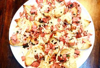 Syn Free Cheese & Bacon Loaded Potato Skins