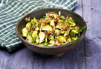 Roasted Garlic & Rosemary Brussels Sprouts