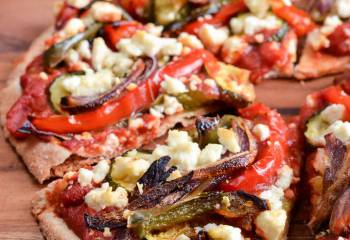 Syn Free Roasted Vegetable Feta Pizza