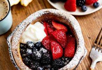 Healthier Dutch Baby With Berries And Yoghurt