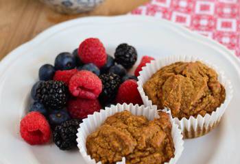 Cinnamon Sweet Potato Oatmeal Muffins