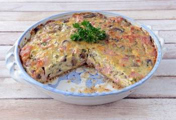 Bacon And Mushroom Crustless Quiche