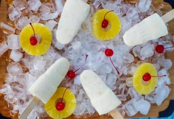 Pina Colada Popsicles