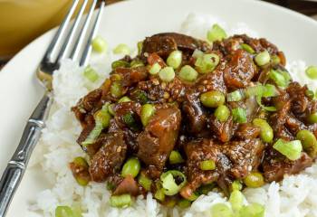 Hoisin Eggplant And Edamame