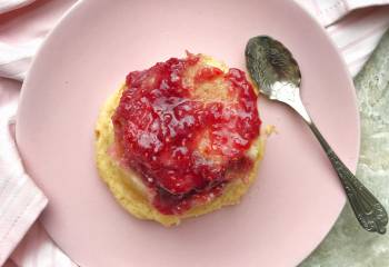 Steamed Jam Sponge Mug Cake