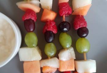 Rainbow Skewers, White Choc &amp; Skinny Booze Dip