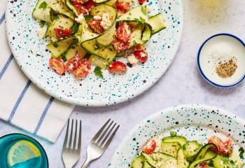 Courgette Ribbon, Lemon And Feta Salad