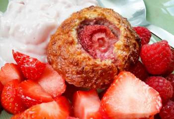 Strawberry Oat Muffins