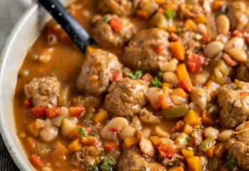 Easy Chicken Meatball Cassoulet