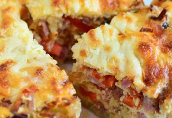 Red Pepper And Bacon Quiche