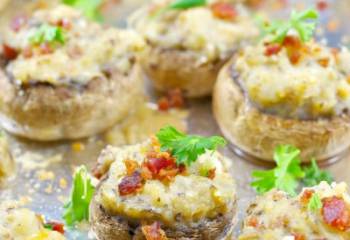 Easy Pierogi Stuffed Mushrooms- Weight Watchers Friendly