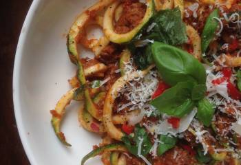 Spicy Courgetti Bolognese
