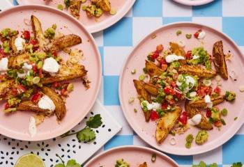 Cheesy Avocado Salsa Wedges