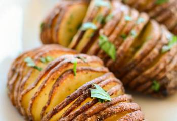 Garlic Hasselback Potatoes