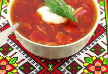 Ukrainian Shortcut Beet Borscht Recipe