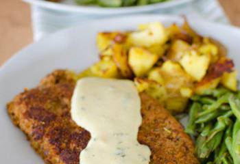 Pork Schnitzel With Creamy Parsley Sauce