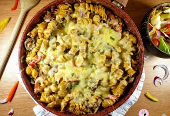 Philly Cheesesteak Pasta Bake | Healthy Recipe