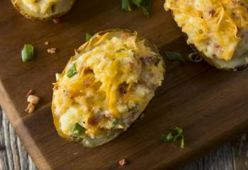 Syn Free Cheese And Bacon Loaded Potato Skins | Slimming World Recipe