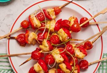 Air Fryer Ginger And Orange Chicken Kebabs