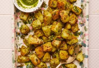 Air Fryer Pesto Roast Potatoes