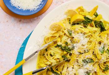 Lemon Chicken And Spinach Pasta