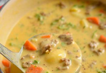 Low Syn Creamy Cheeseburger Soup