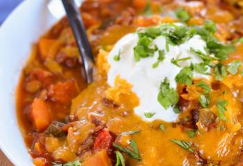 Sweet Potato, Vegetable And Lentil Chilli