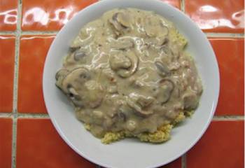 Mushrooms In A Creamy Sauce