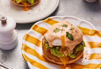 Avocado Salsa Eggs Florentine