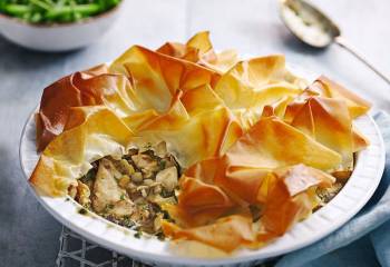 Turkey, Leek And Mushroom Pie